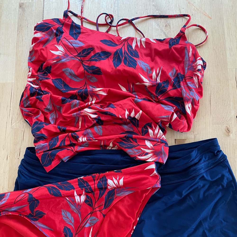 Athleta swimsuit and shorts bundle